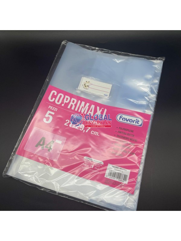 COPRIMAXI 5pz TRASPARENTI CON P/NOME