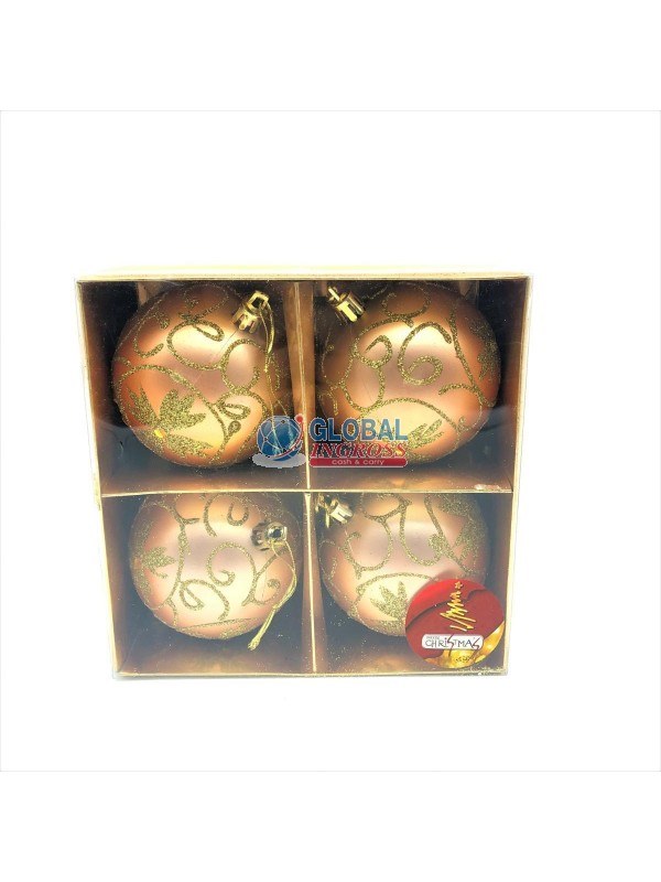 PALLINE GIRELLA COPPER 8CM 4PZ