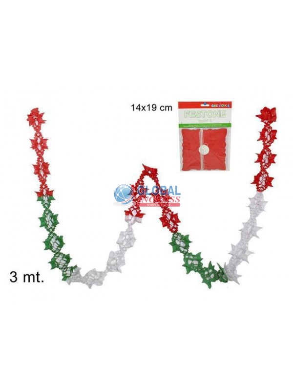 FESTONE TRICOLORE 3mt ITALIA