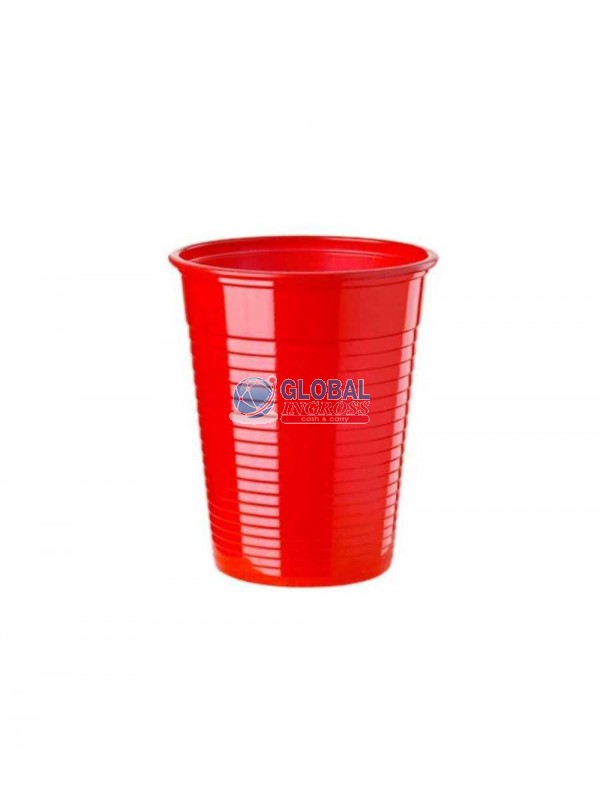BICCHIERI PLASTICA ROSSO 50pz 200ml