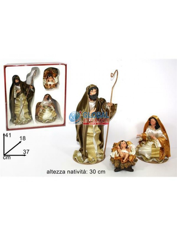 NATIVITA' 3pz 30cm ORO.