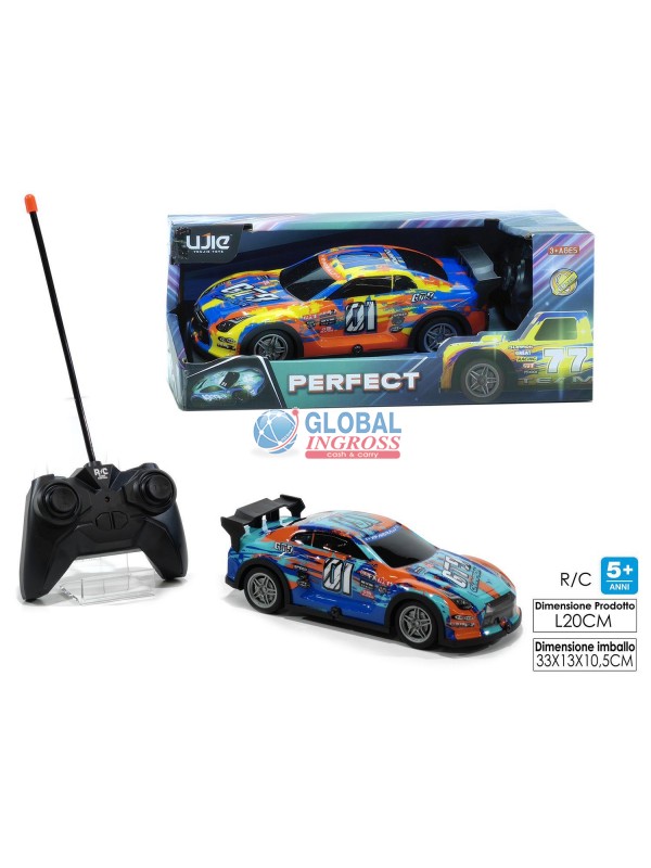 AUTO R/C CON LED 4 FUNZIONI