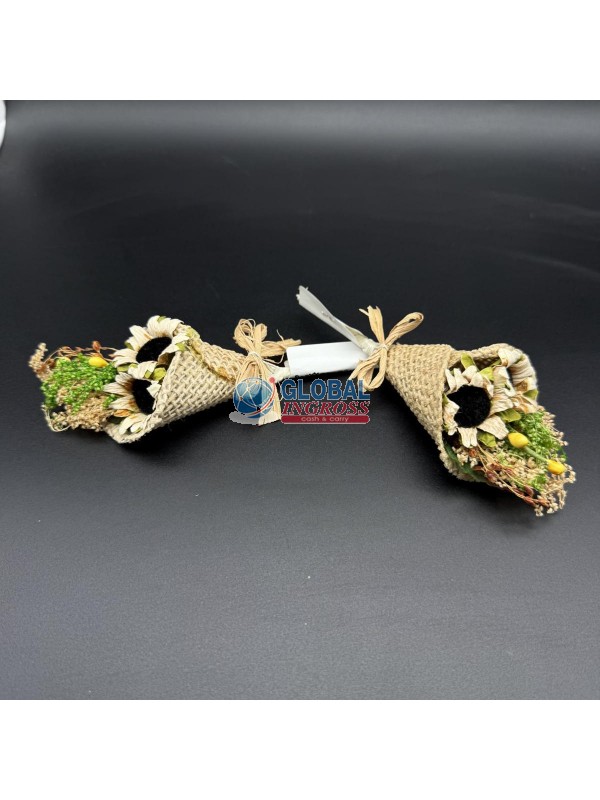 CONO CESTINO GIRASOLE BIANCO 14014