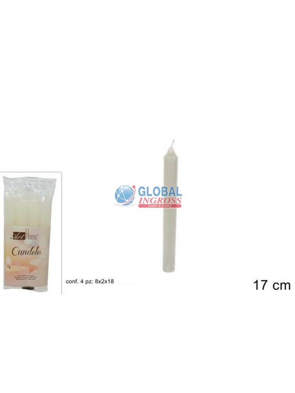 CANDELE BIANCHE 17cm 4pz