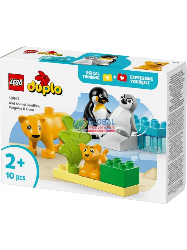 LEGO DUPLO FAMIGLIE DI ANIMALI: PINGUINI E LEONI