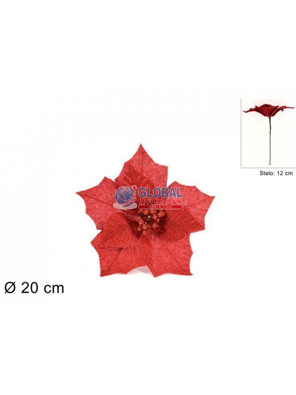 STELO FIORE NATALE ROSSO 20cm
