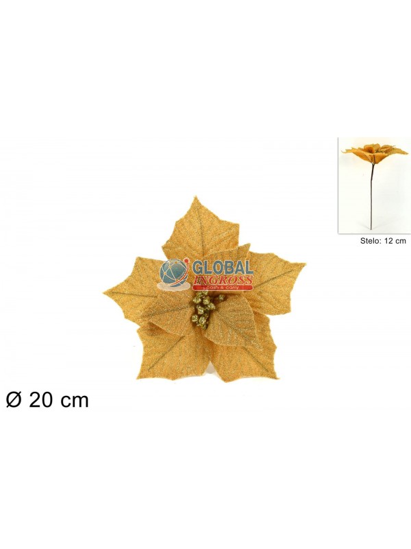STELO FIORE NATALE ORO 20cm