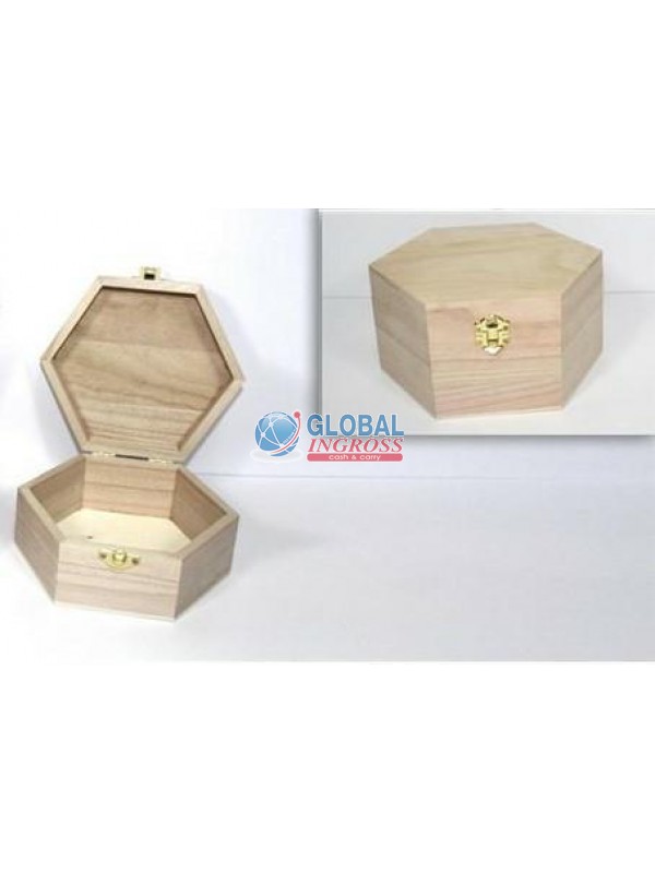 COFANETTO DECOUPAGE ESAGONALE