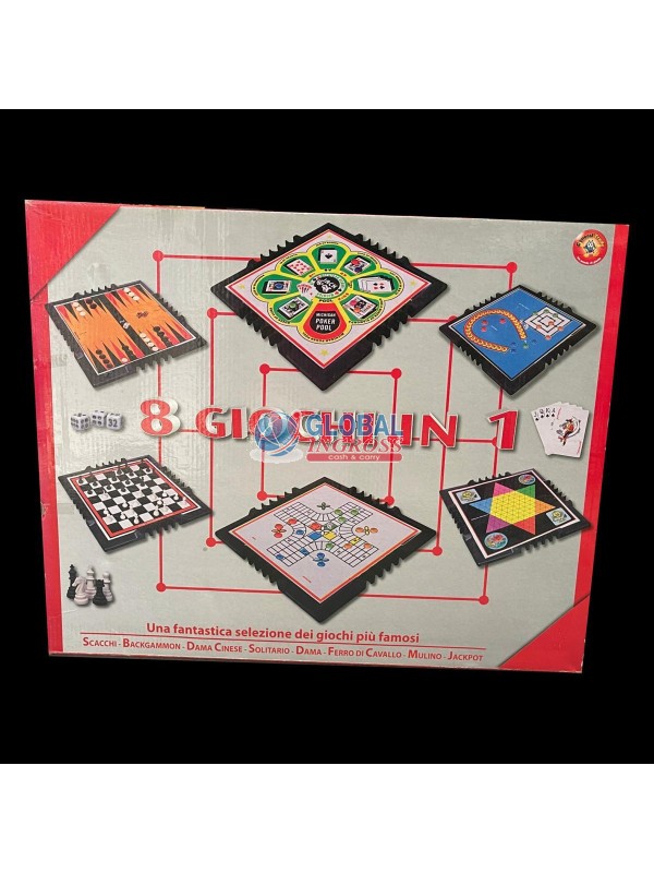 SCACCHIERA 8 GIOCHI IN 1