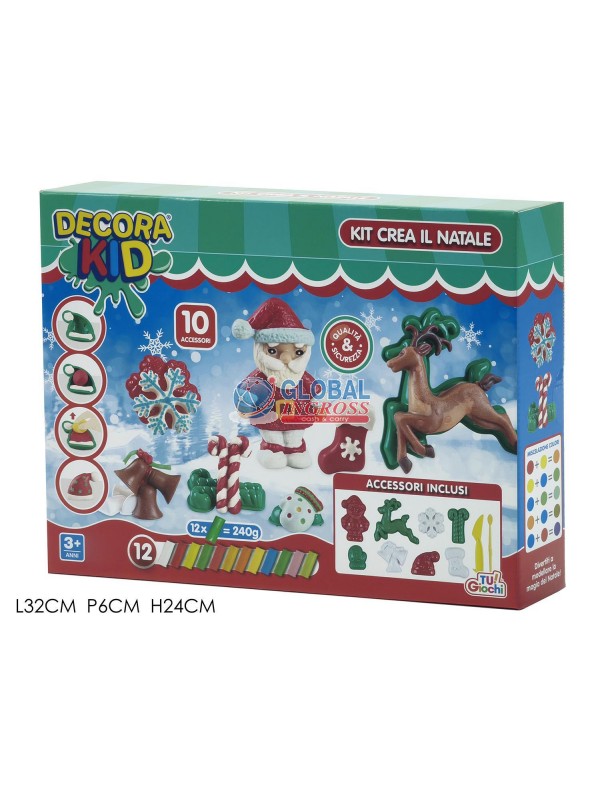 PLASTILINA NATALE DECORA KID C/10 ACCESSORI