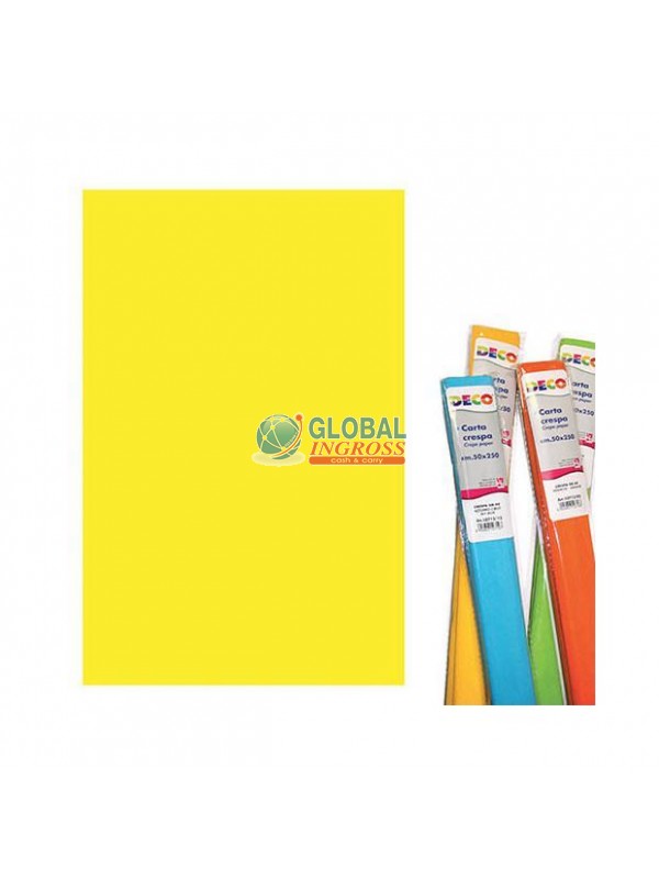 CARTA CRESPA 40gr GIALLO 50x250