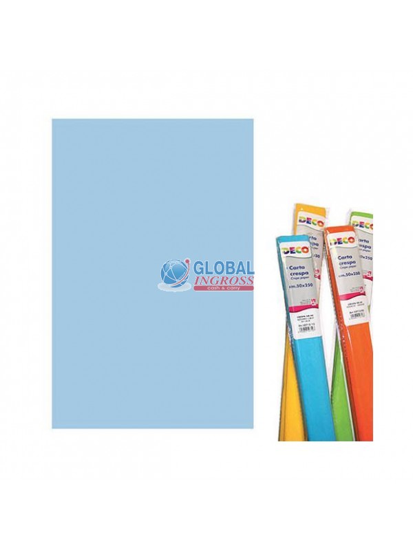 CARTA CRESPA 40gr AZZURRO CIELO 50x250