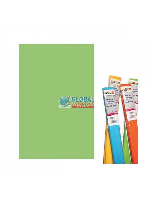 CARTA CRESPA 40gr VERDECHIARO 50x250
