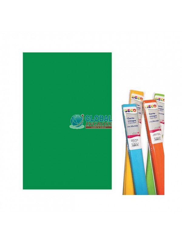 CARTA CRESPA 40gr VERDEMEDIO 50x250