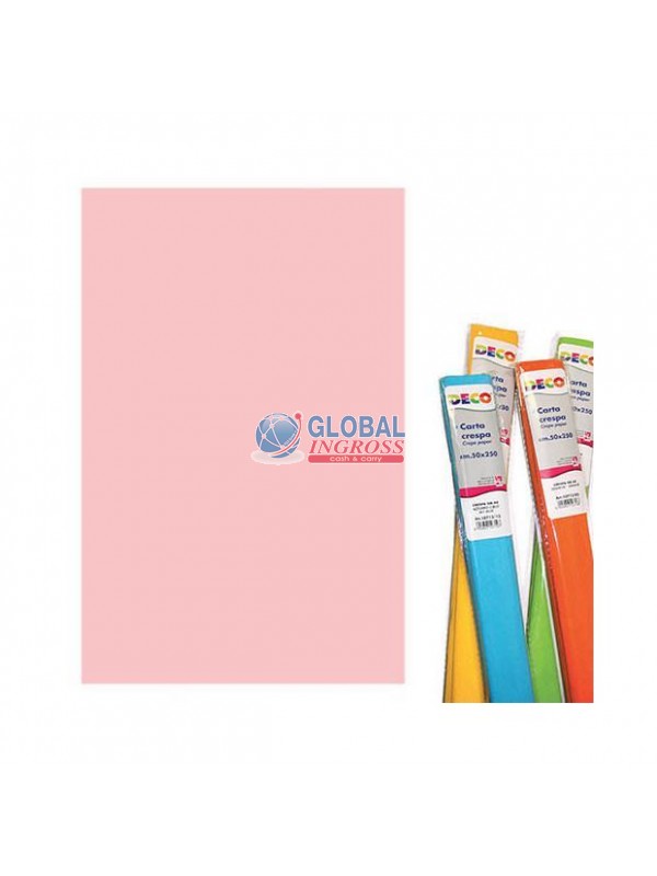 CARTA CRESPA 40gr ROSA BABY 50x250