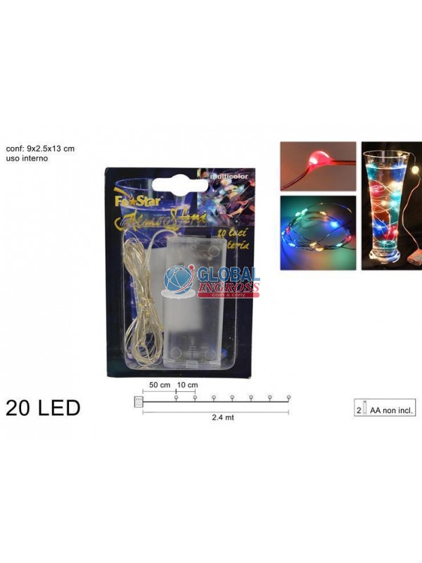 FILO 20 MICROLED MULTICOLOR BATTERIA