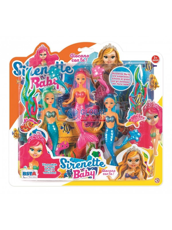 BAMBOLINE 3 SIRENETTE 15cm C/ACCESSORI