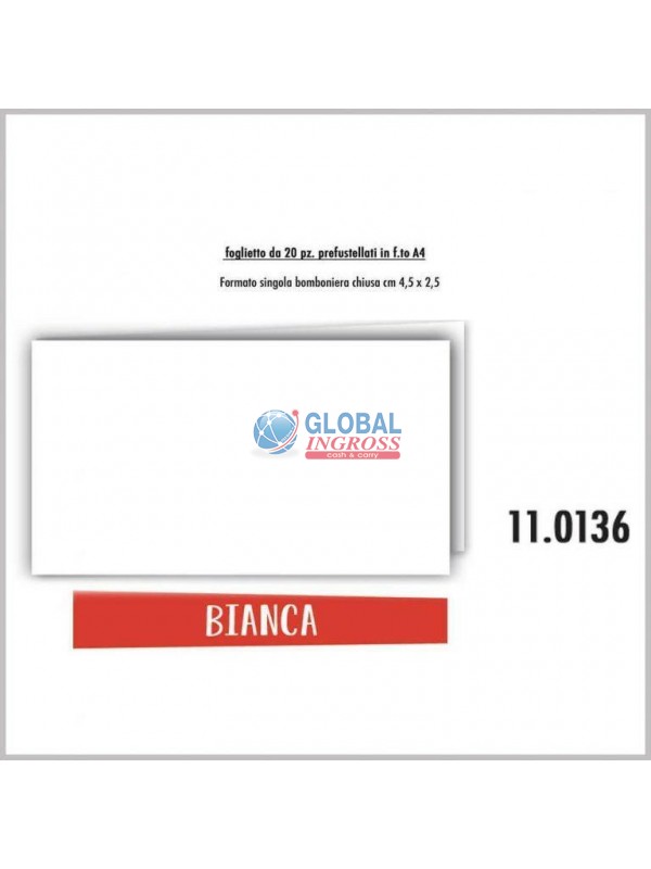 BOMBONIERA A4 BIANCA 20pz