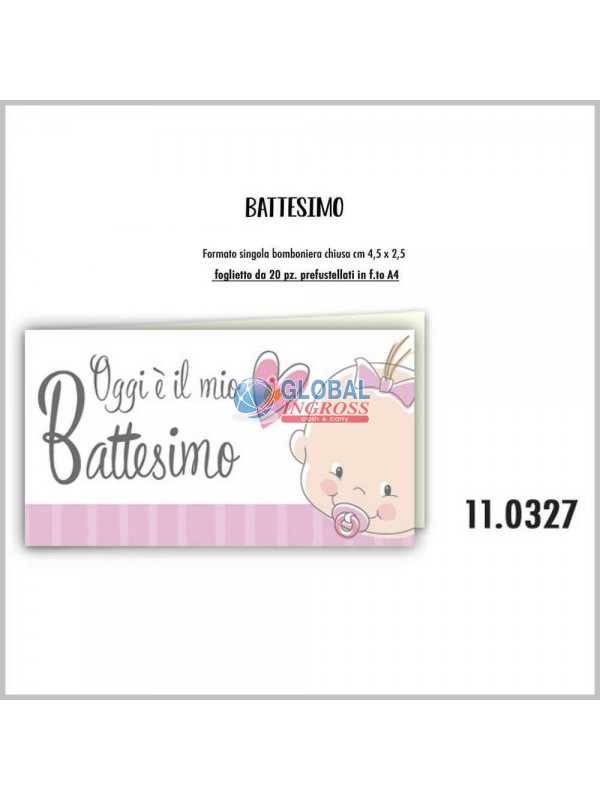 BOMBONIERA A4 BATTESIMOGIRL