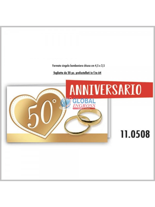 BOMBONIERA A4 50 ANNIVERSARIO 20pz