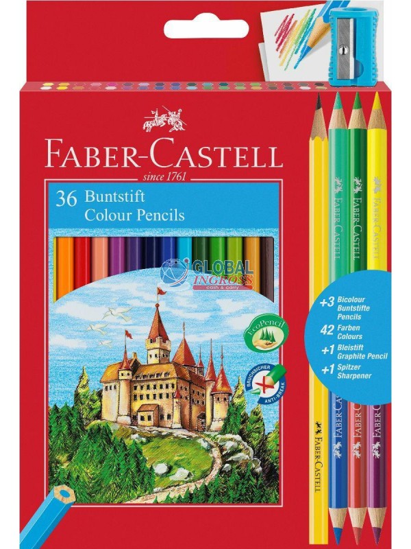 PASTELLI FABER 36+3 BICOLOUR + TEMPERINO