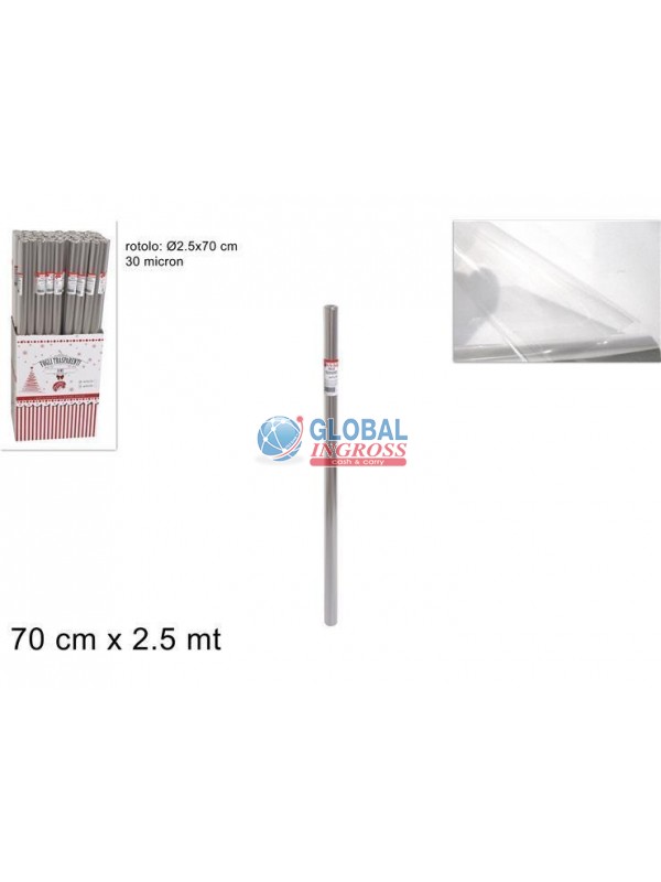 ROTOLO FOGLIO CELLOPHANE cm70x2,5mt