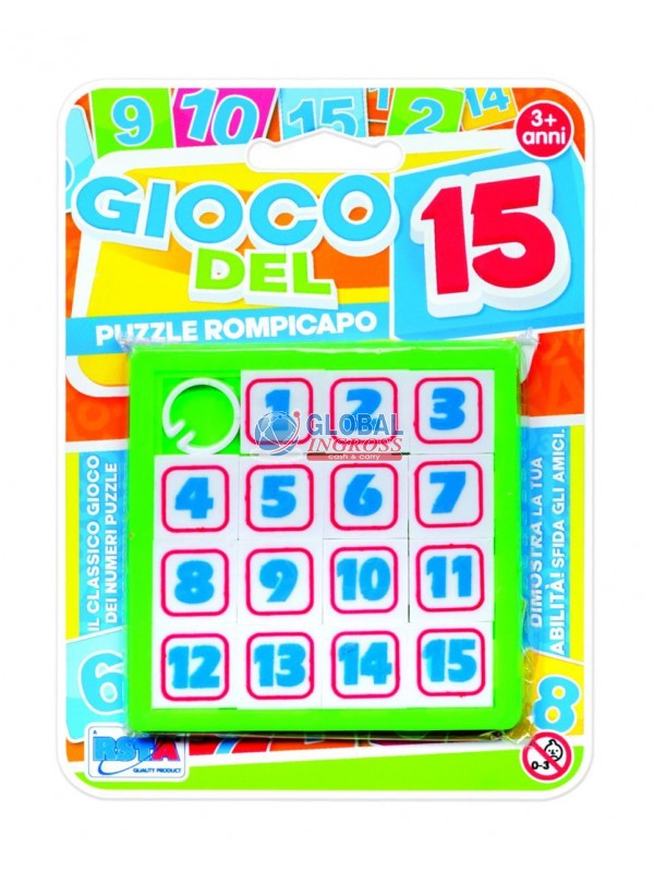 GIOCO DEL 15 IN BLISTERCOLORI ASS.