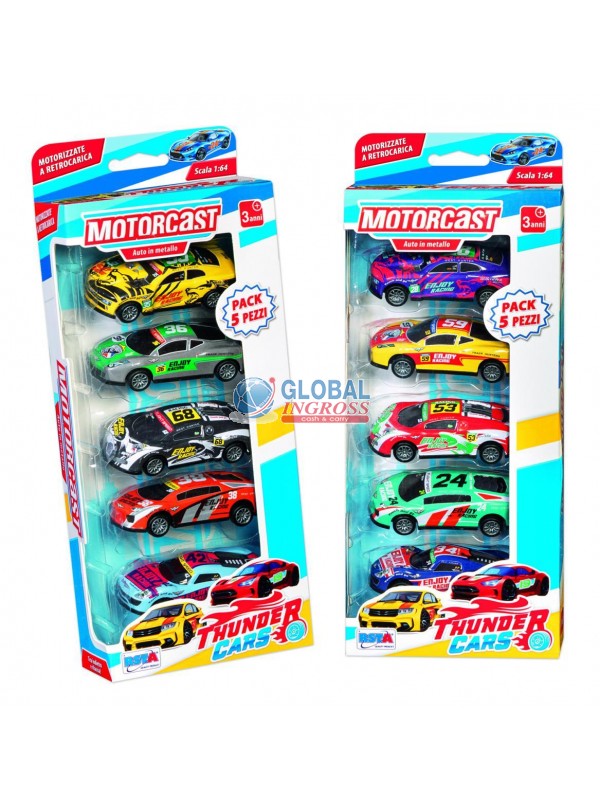 AUTO METALLO 5pz RETROCARICA