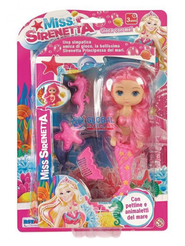 BAMBOLA SIRENETTA 15cm C/ACCESSORI