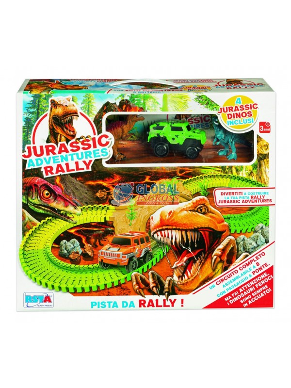 PISTA JURASSIC C/PICK UP E DINOSAURI