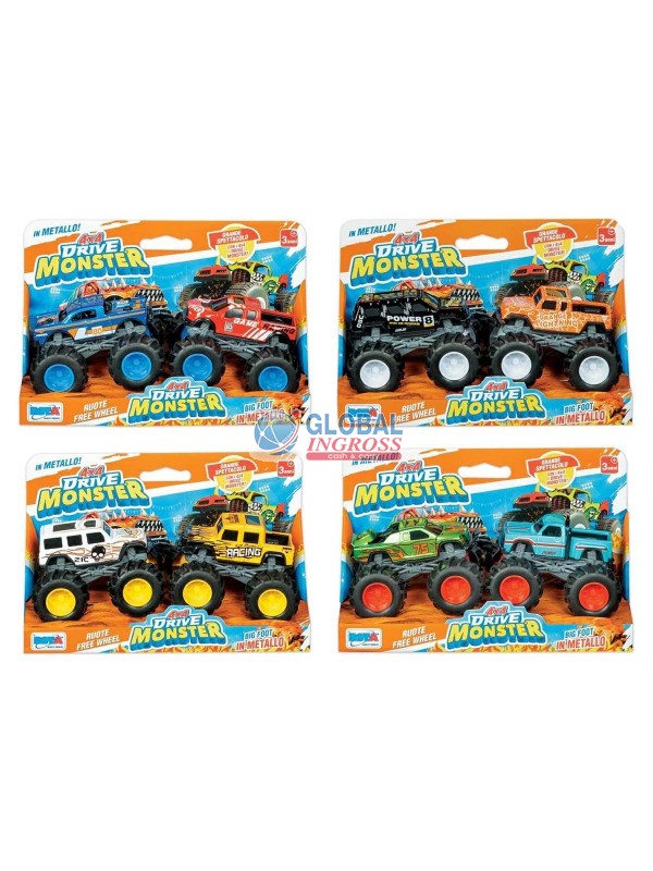 SET 2 AUTO DIE CAST 4x4DRIVE MONSTER