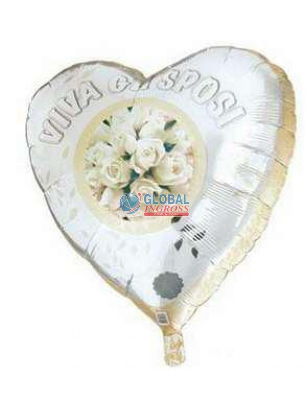 MYLAR W GLI SPOSI CUORE75cm.