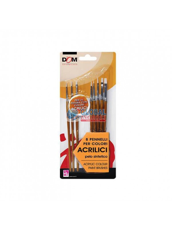 SET 8 PENNELLI PER ACRILICO
