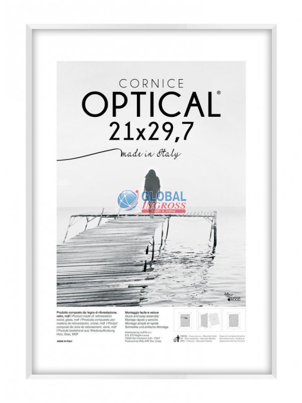 CORNICE DA MURO OPTICAL21x29,7 BIANCO A4