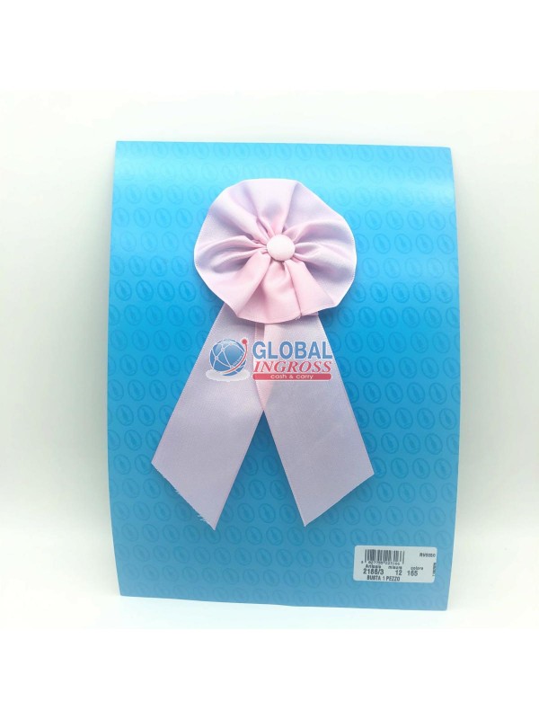 COCCARDA SCUOLA NYLON ROSA