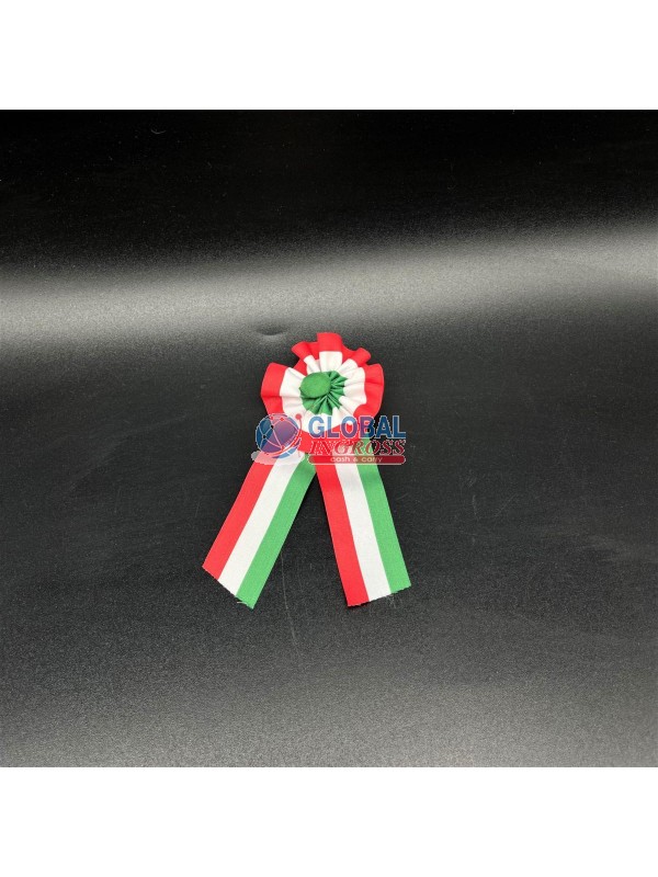 COCCARDA TRICOLORE NYLON PICCOLA
