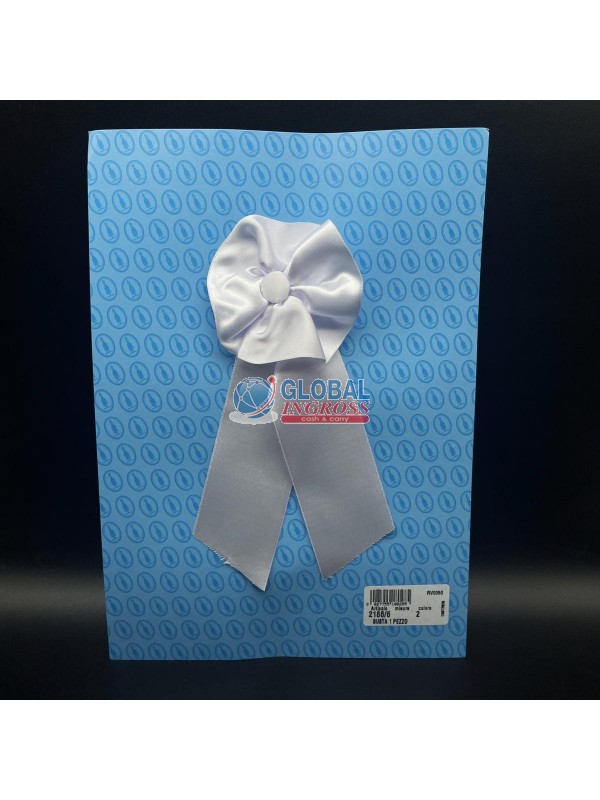 COCCARDA SCUOLA RASO BIANCO