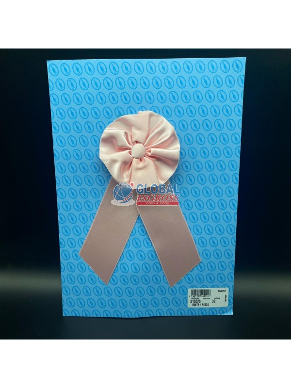 COCCARDA SCUOLA RASO ROSA