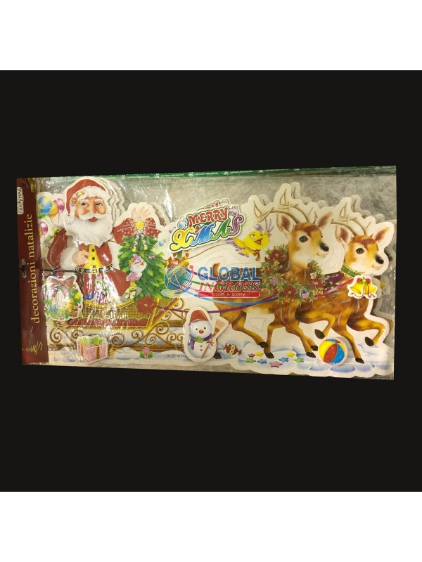 BABBO NATALE CON SLITTACARTONCINO GRANDE