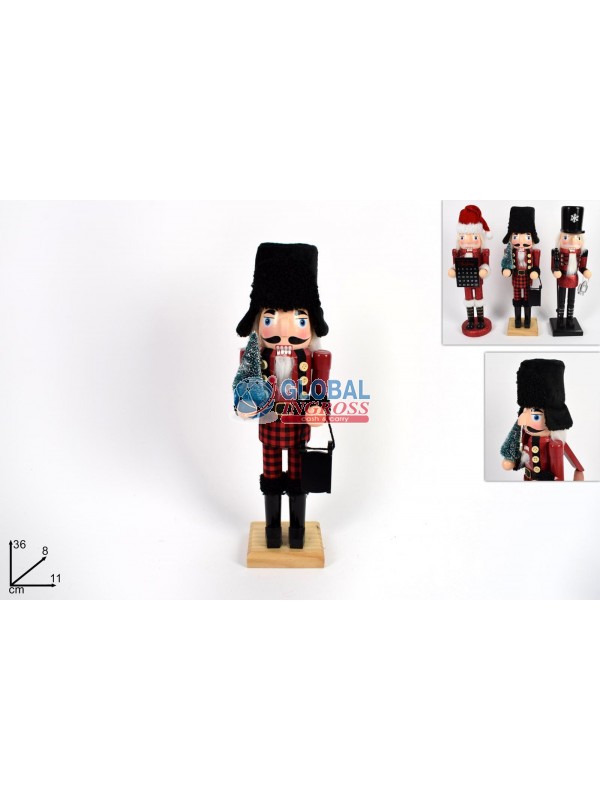 SCHIACCIANOCI SOLDATO C/ACCESSORI NATALE