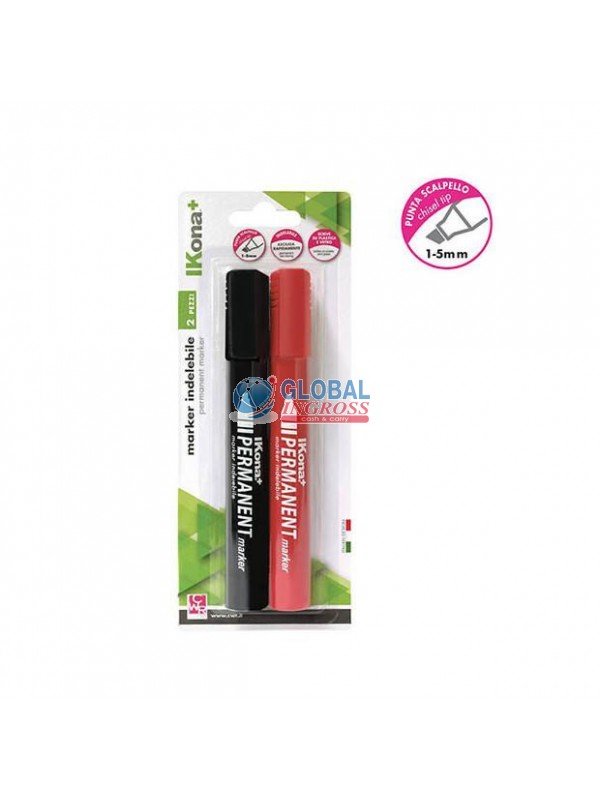 MARKER IKONA 2pz PUNTA TONDA COL.ASS.