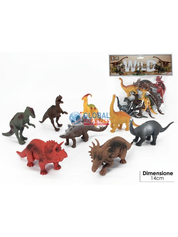 IL MONDO DEI DINOSAURI 8pz IN BUSTA