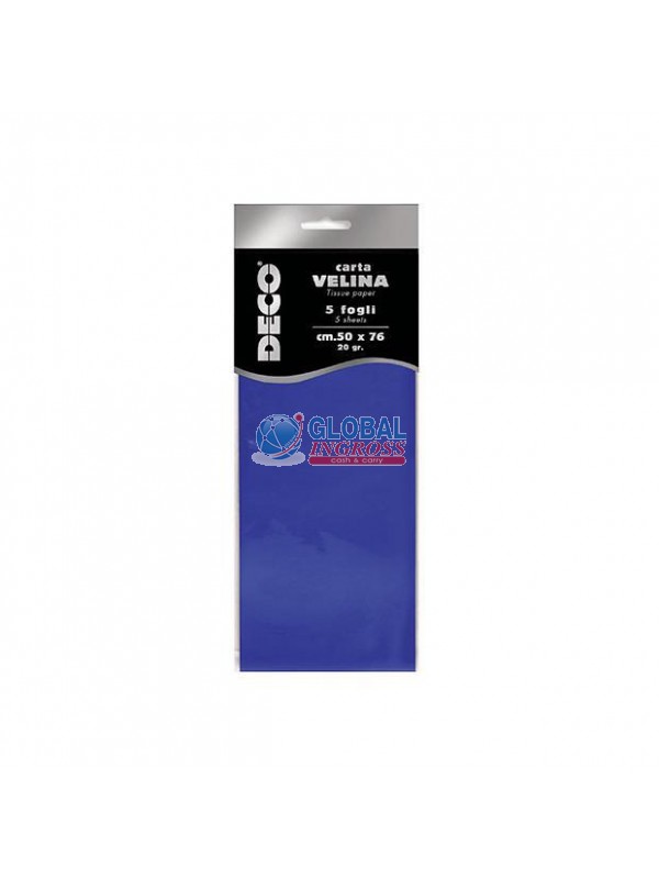 CARTA VELINA 5ff BLU 50x76