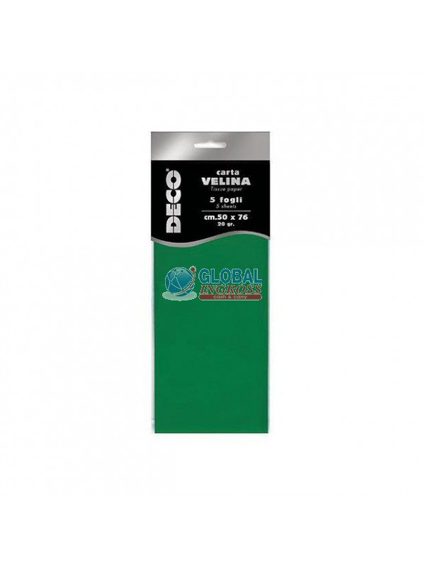 CARTA VELINA 5ff VERDE CHIARO 50x76