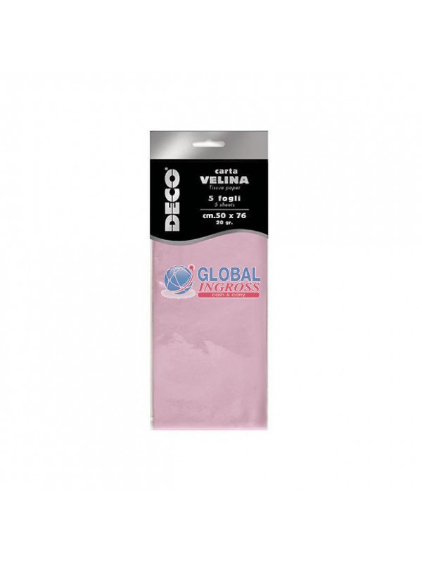 CARTA VELINA 5ff ROSA 50x76