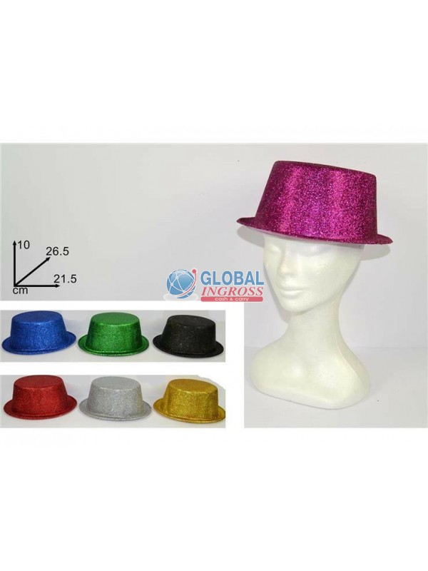 CAPPELLO CILINDRO GLITTER ASS.