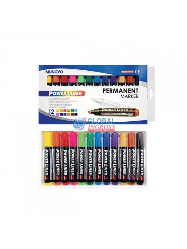 MARKER 12 COLORI PERMANENTI