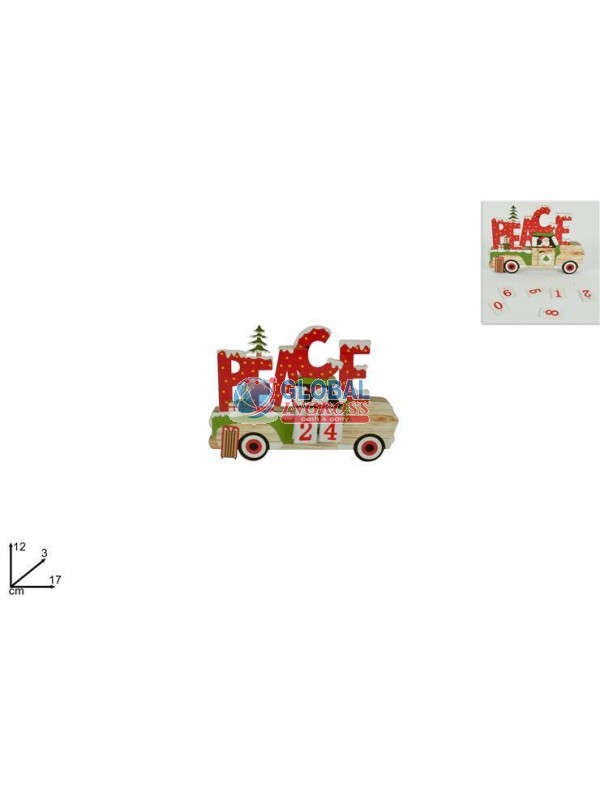 MACCHINA LEGNO C/CALENDARIO AVVENTO