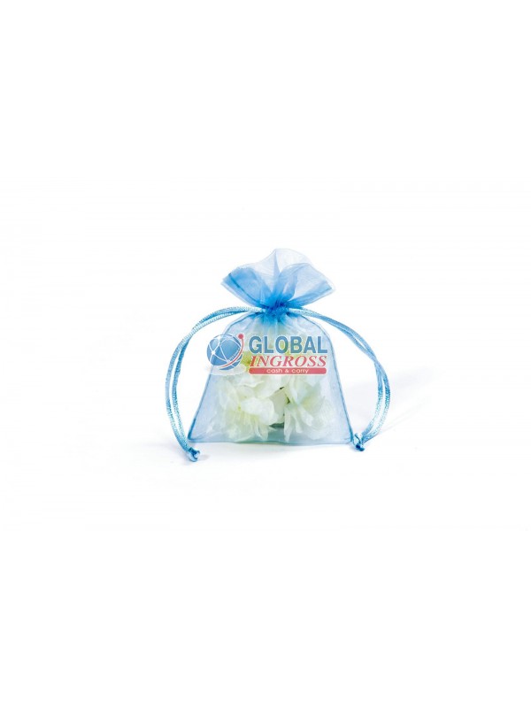 SACCHETTO 7,5x10 CELESTE ORGANZA