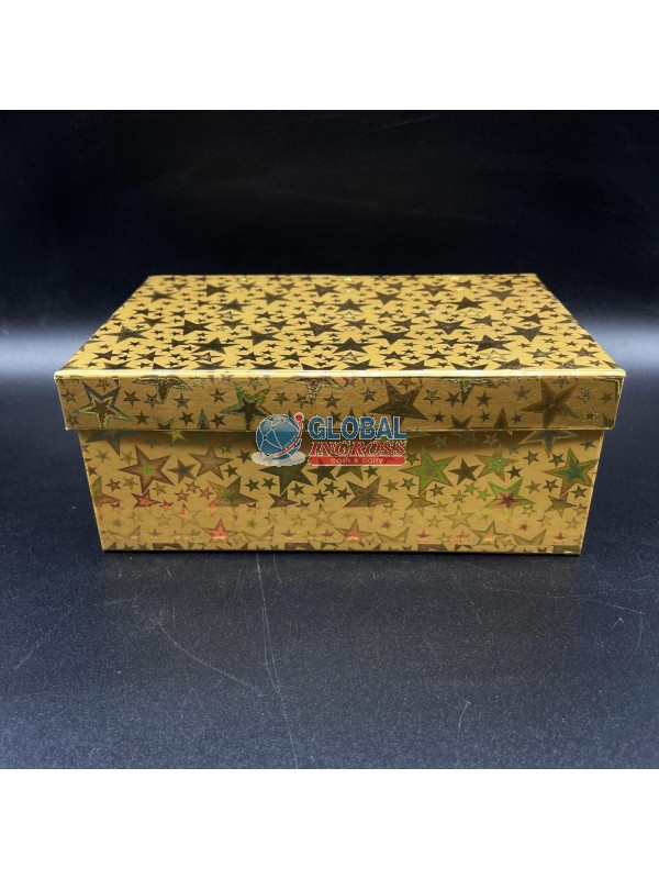 SCATOLA STELLE MIS.3 ORO 19x12x8